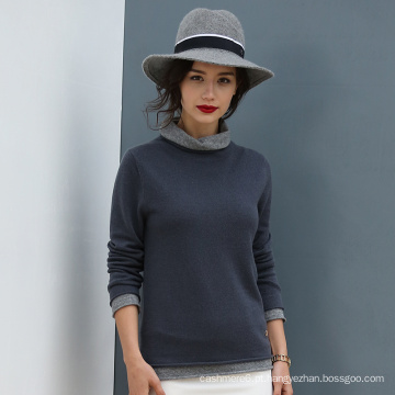 2017 Novo Estilo Lady′s 100% Cashmere Pullover para Atacado